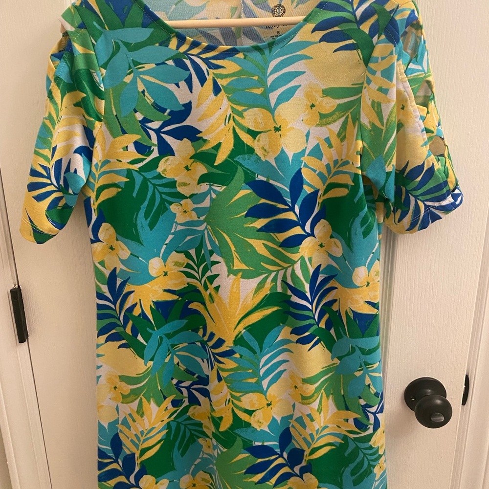 Tropical Floral Print Dress